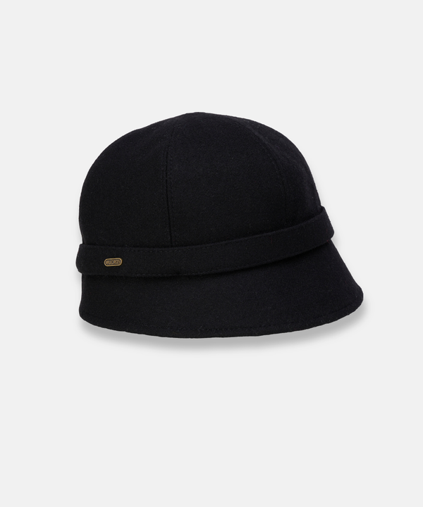 Klassisk Flapperhatt i Tweed – Svart