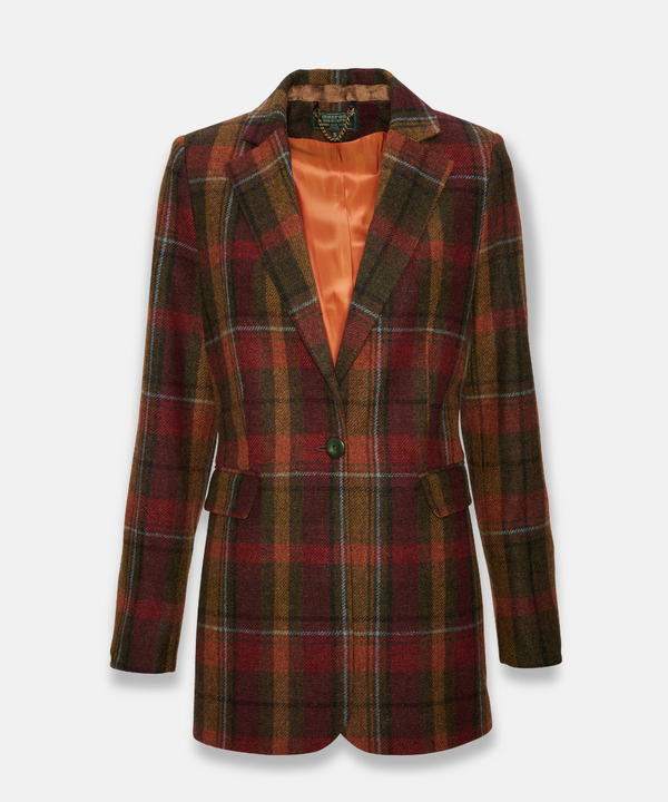 Irish Ullkavaj i Klassisk Tartan - Höstrutig