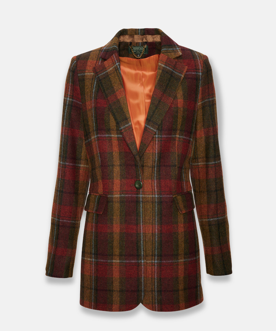 Irish Ullkavaj i Klassisk Tartan - Höstrutig