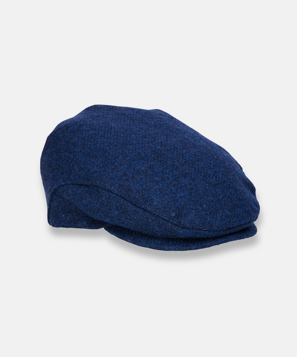 Trinity Tweedkeps i 100 % Ull – Klassisk Flat Cap i Djupblå Tweed
