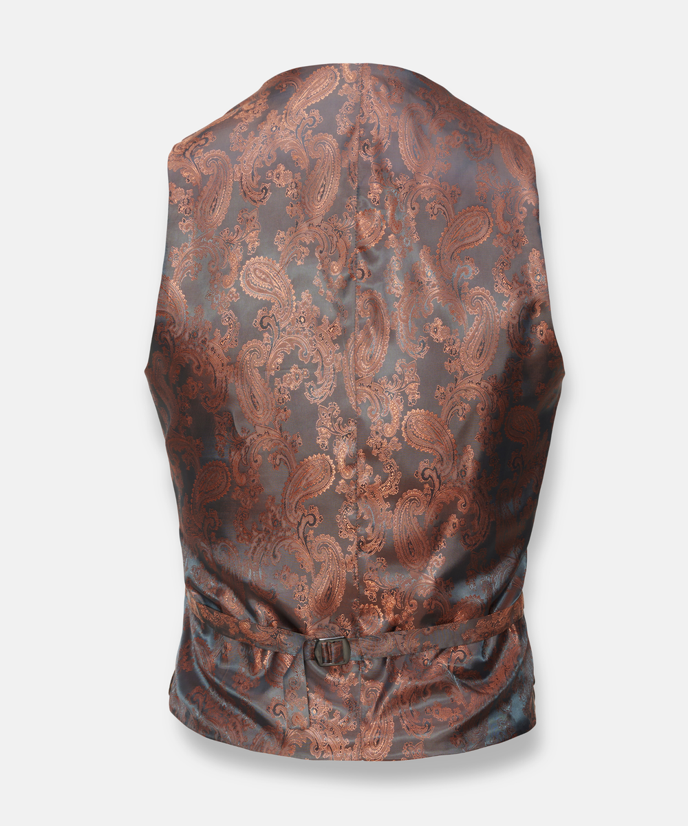 Harris Tweed Iain Väst – Brun fiskbensmönstrad