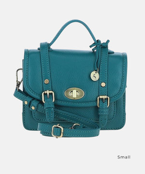 Satchelväska i Läder, Turkos