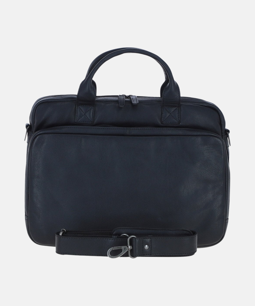 Läderportfölj för Laptop, Svart