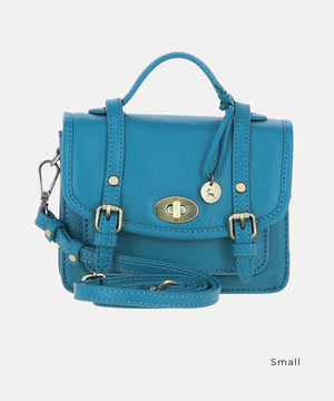 Satchelväska i Läder, Blå