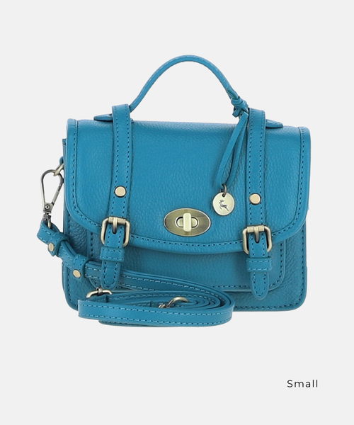 Satchelväska i Läder, Blå