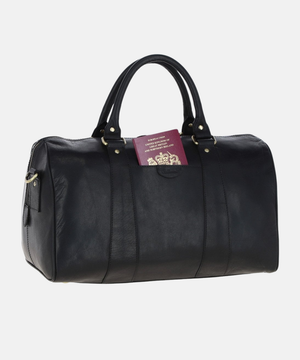 Stor Weekendbag i Läder, Svart