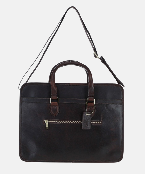 Stor Portfölj i Läder, Brun