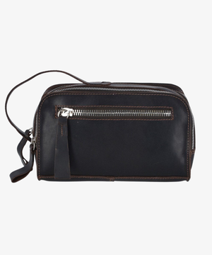 Lädernecessär i Oily Hunter Leather, Brun