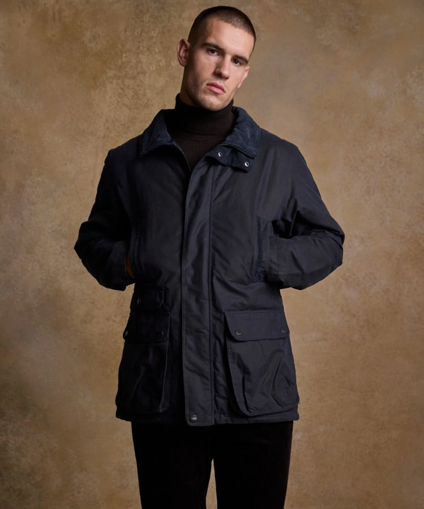 Jack Murphy Vaxjacka i Skotsk Waxed Cotton - Navy