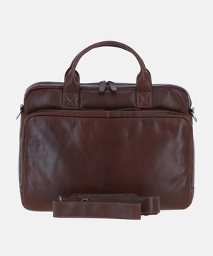Läderportfölj för Laptop, Brun