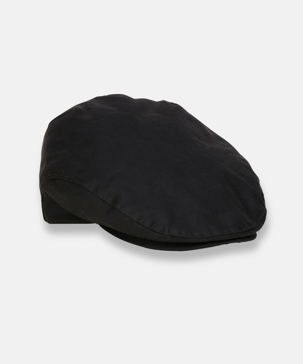Trinity keps i 100 % Ull – Klassisk Flat Cap i svart