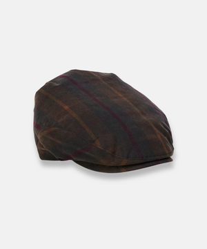 Irish Wax Cap – Klassisk Keps i Vaxad Bomull, Brun-rutig