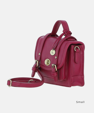 Satchelväska i Läder, Raspberry