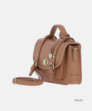 Satchelväska i Läder, Kolabrun