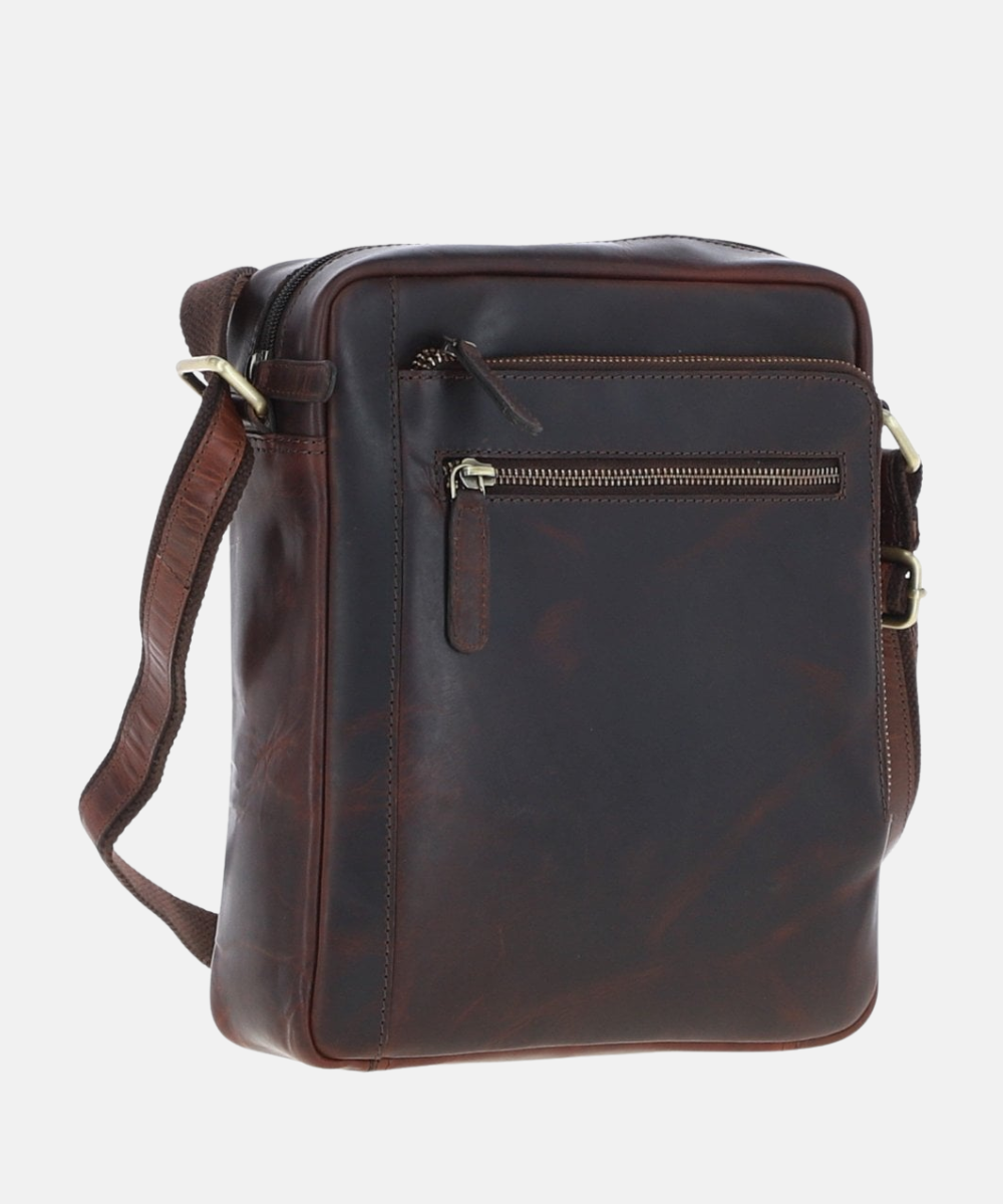 Liten Reseväska i Läder, Brun