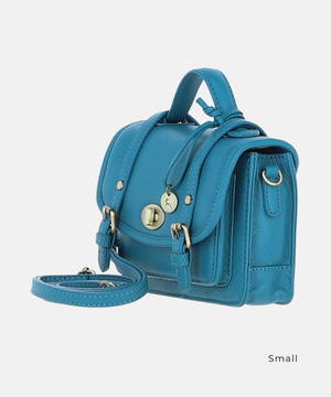 Satchelväska i Läder, Blå