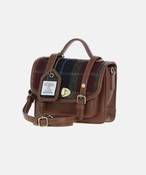 Satchel Väska i Harris Tweed – Brun / Tartan