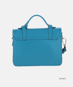 Satchelväska i Läder, Blå
