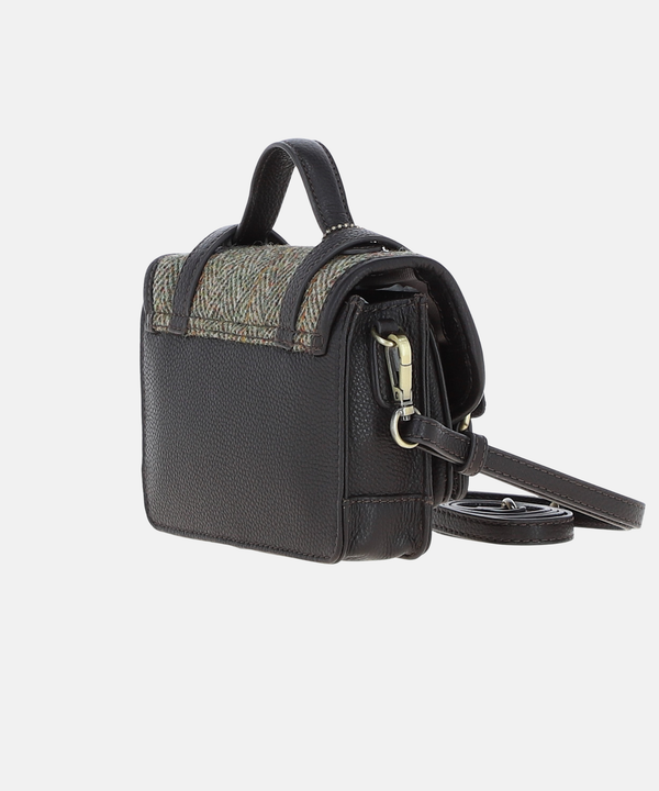Satchel Väska i Harris Tweed – Grön/brun/svart