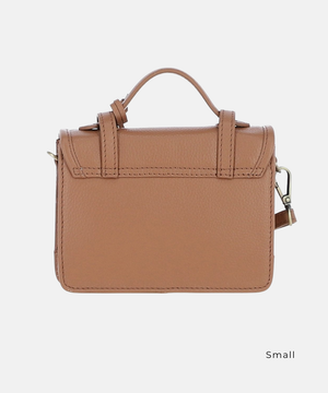 Satchelväska i Läder, Kolabrun