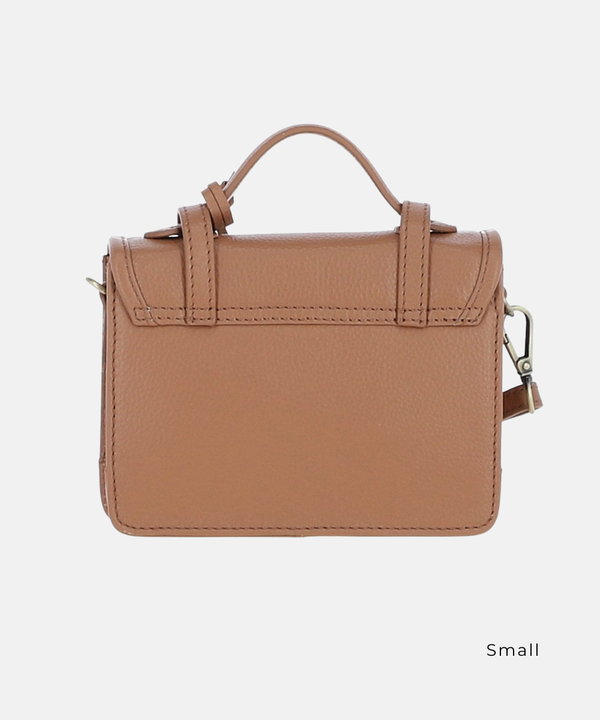 Satchelväska i Läder, Kolabrun