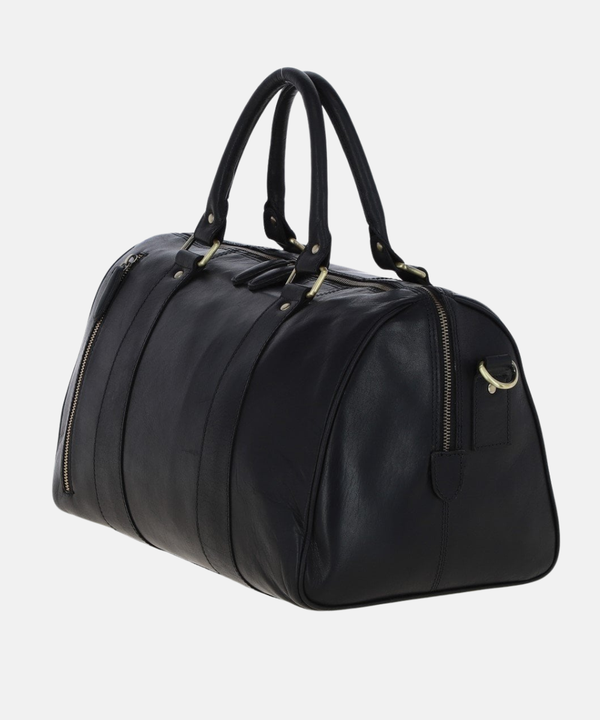 Stor Weekendbag i Läder, Svart