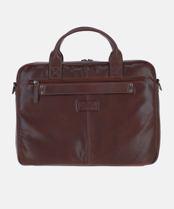 Läderportfölj för Laptop, Brun