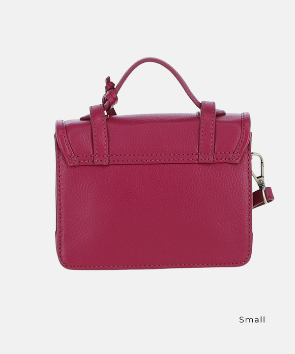 Satchelväska i Läder, Raspberry