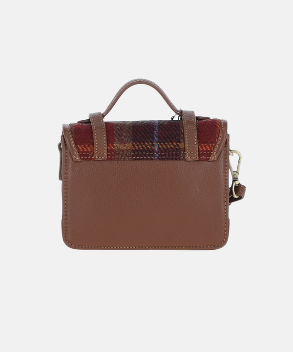Satchel Väska i Harris Tweed – Brun / Tartan
