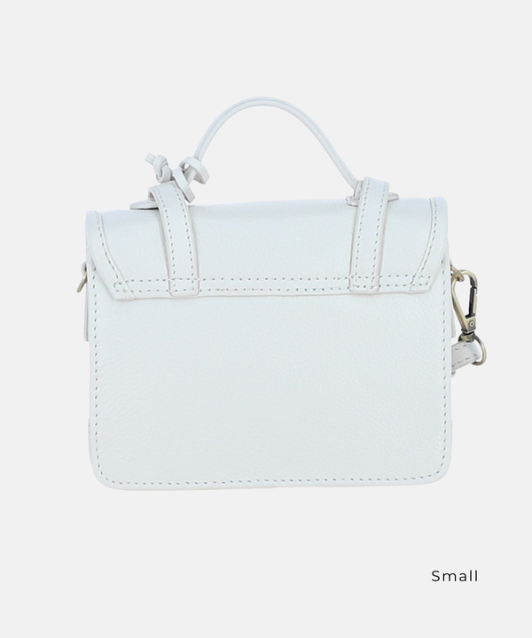 Satchelväska i Läder, Vit