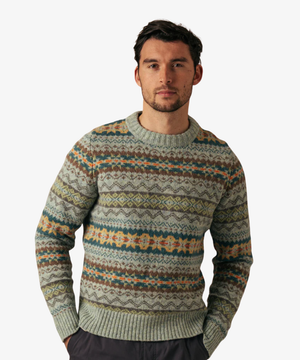 Brodie Rib Fair Isle-tröja i Shetlandsull – Moffat