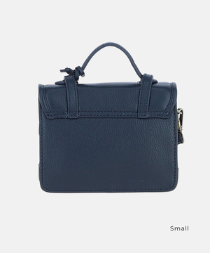 Satchelväska i Läder, Navy