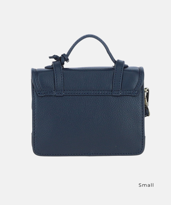 Satchelväska i Läder, Navy