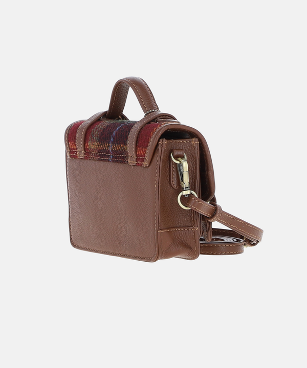 Satchel Väska i Harris Tweed – Brun / Tartan