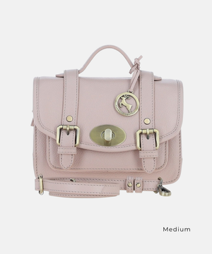 Satchelväska i Läder, Beige