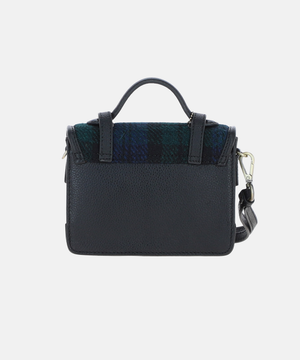 Satchel Väska i Harris Tweed – Marinblå / Grön