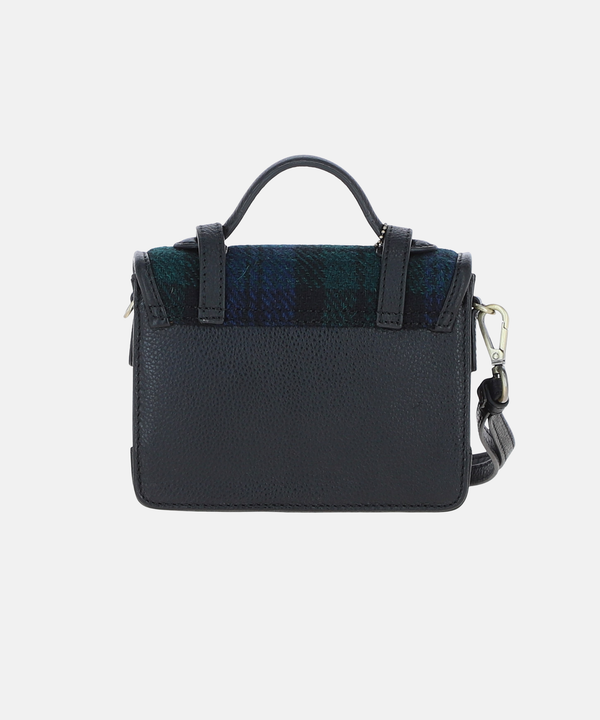 Satchel Väska i Harris Tweed – Marinblå / Grön