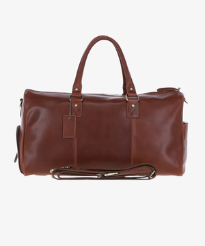 Läder Weekendbag i Kastanjebrunt Läder