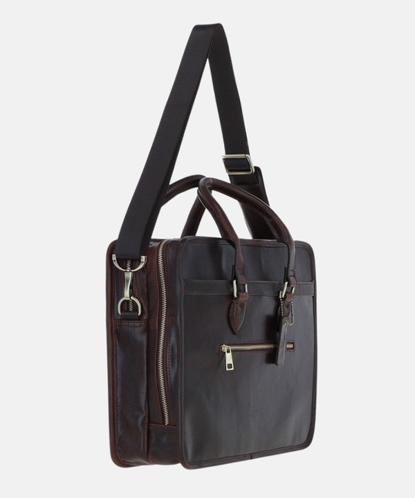 Stor Portfölj i Läder, Brun