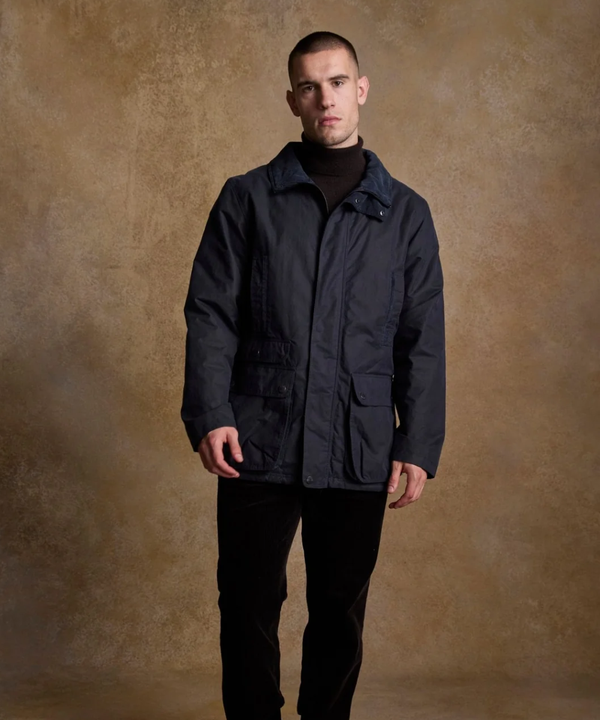 Jack Murphy Vaxjacka i Skotsk Waxed Cotton - Navy