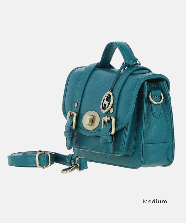 Satchelväska i Läder, Turkos