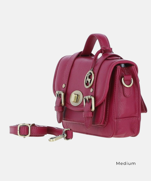 Satchelväska i Läder, Raspberry