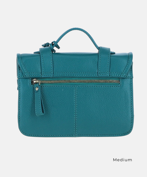 Satchelväska i Läder, Turkos