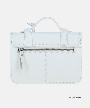 Satchelväska i Läder, Vit