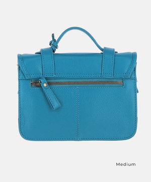 Satchelväska i Läder, Blå