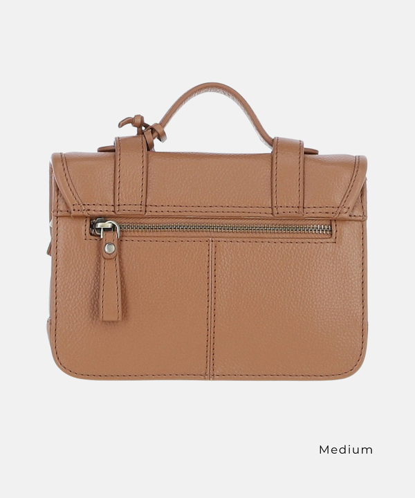 Satchelväska i Läder, Kolabrun