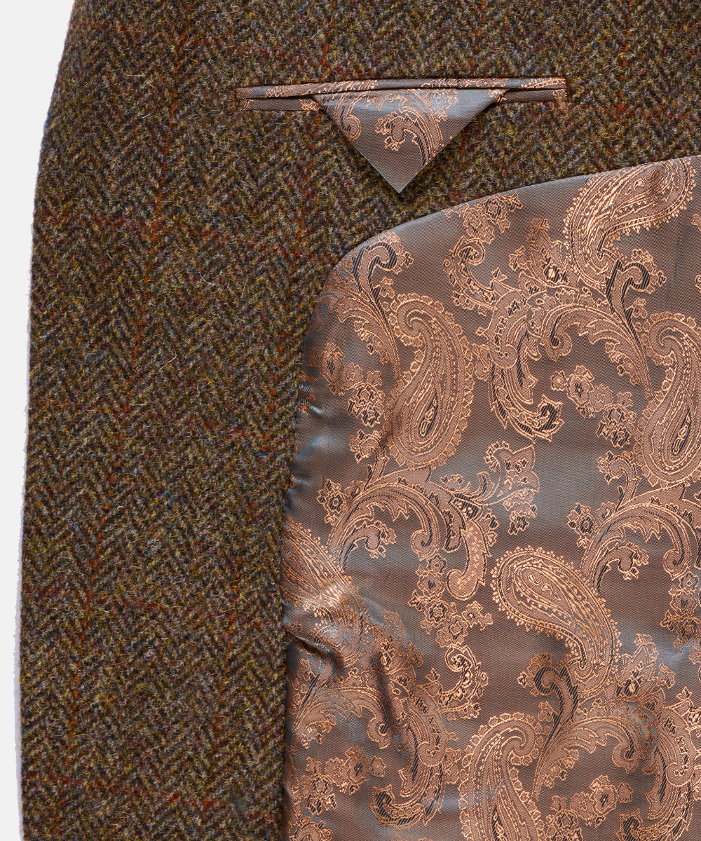 Harris Tweed Patrick jacka för herr – Brun