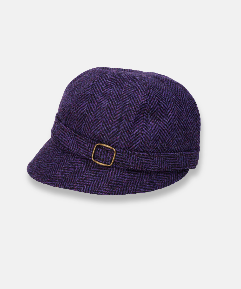 Klassisk Flapperhatt i Tweed – Lila
