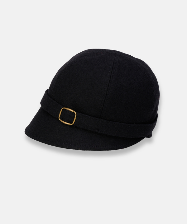 Klassisk Flapperhatt i Tweed – Svart