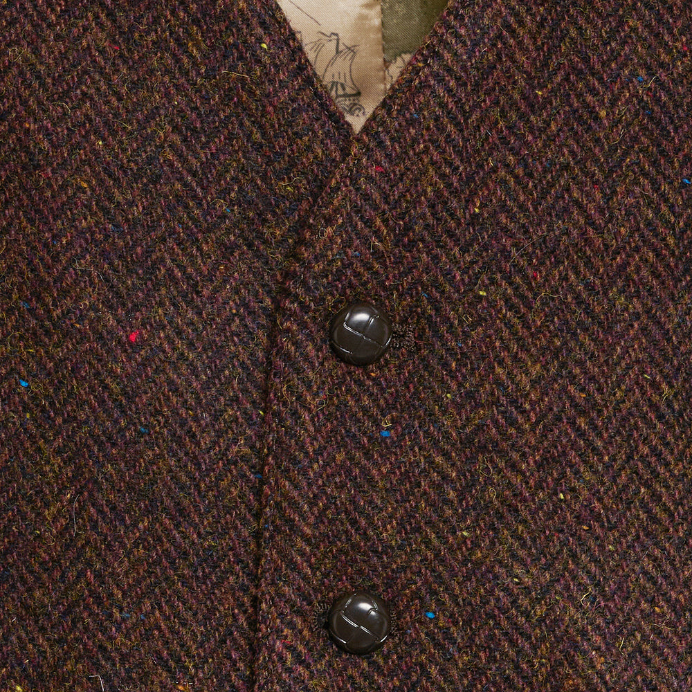 
                  
                    Brown Tweed Herringbone Waistcoat
                  
                